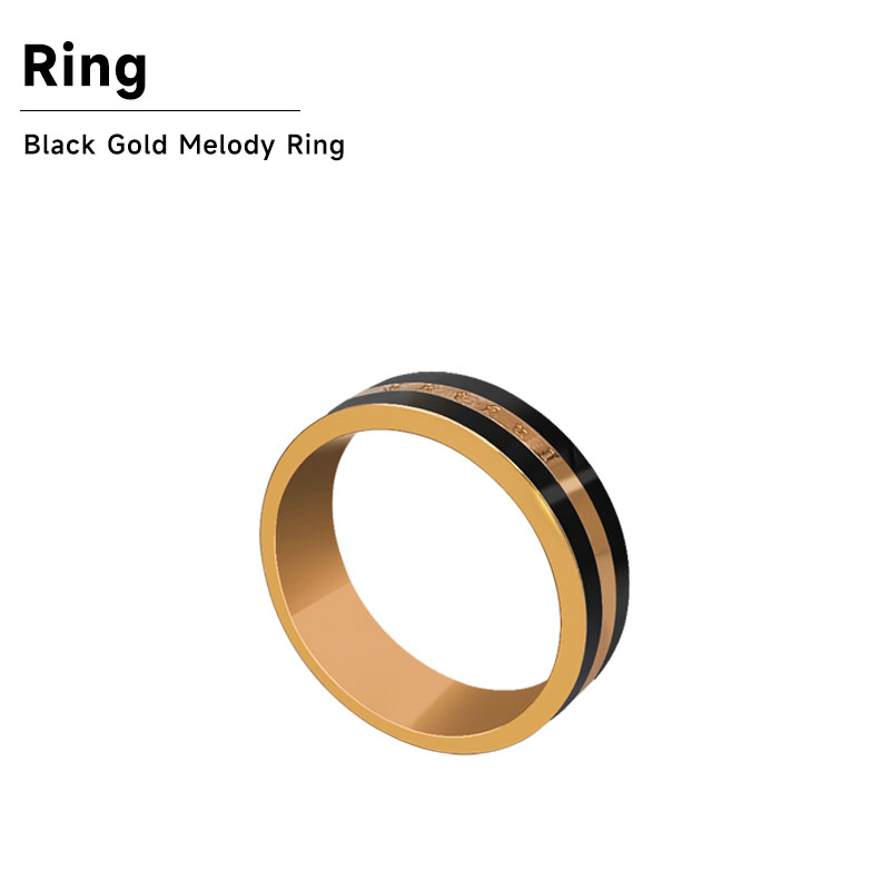 Black Gold Melody Ring