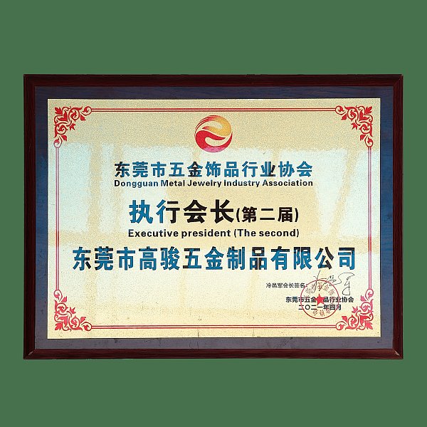 2021五金饰品行业协会执行会长（第二届）