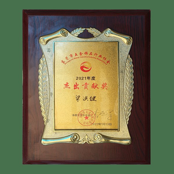 2022五金饰品行业协会2021年度杰出贡献奖