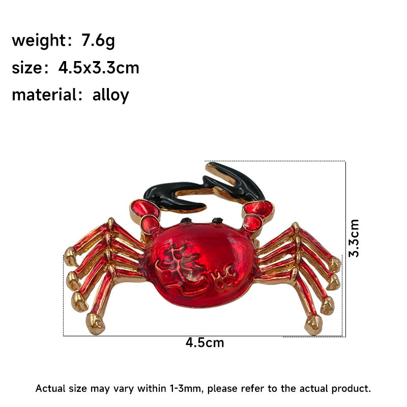 Red Crab Brooch