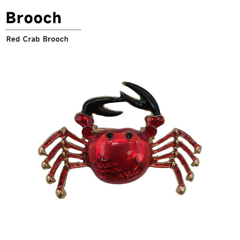 Red Crab Brooch