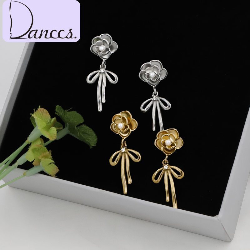 Camellia Butterfly Knot Earrings