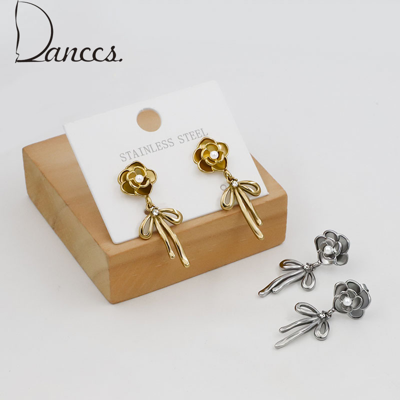 Camellia Butterfly Knot Earrings