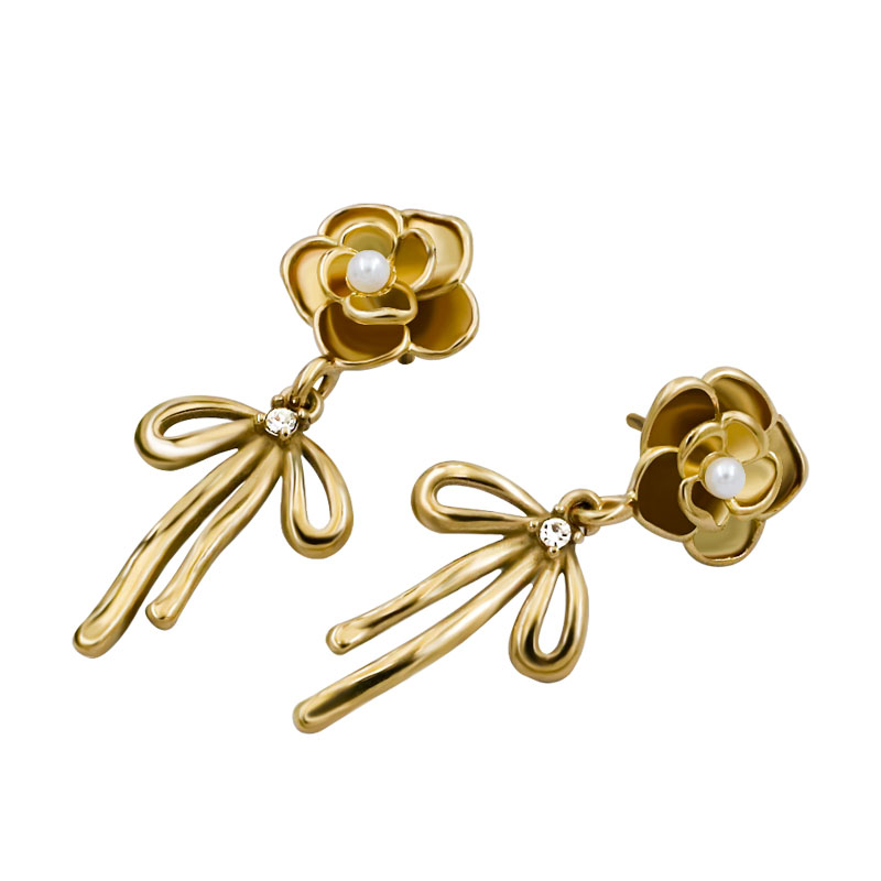 Camellia Butterfly Knot Earrings