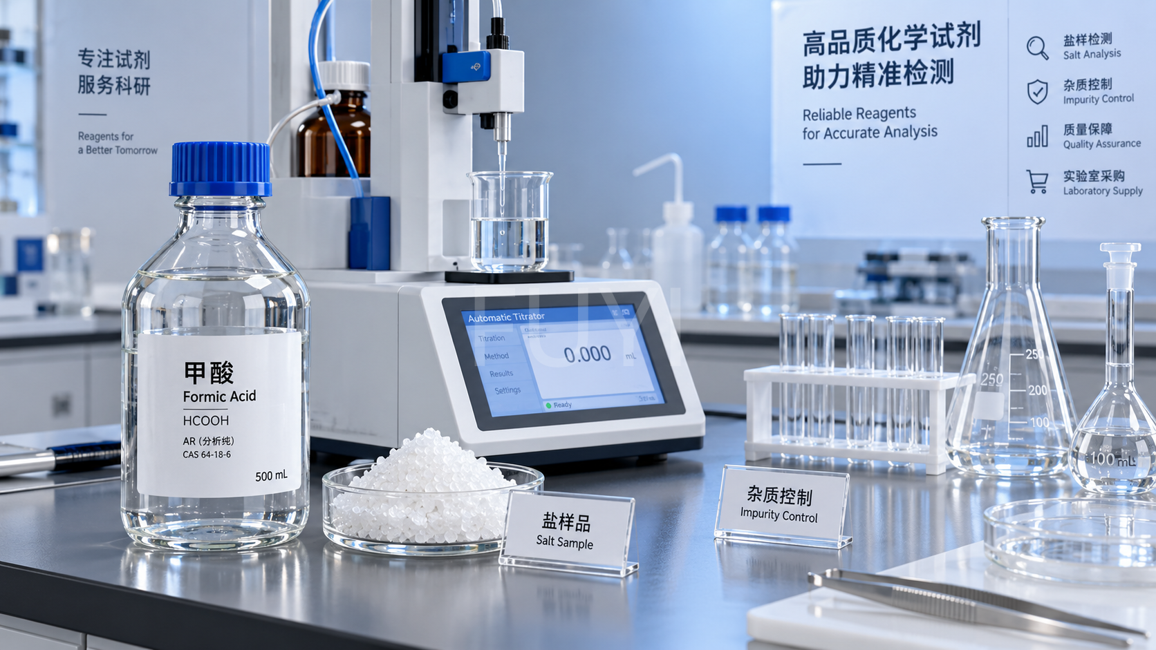 When is reagent-grade formic acid worth the extra laboratory cost?