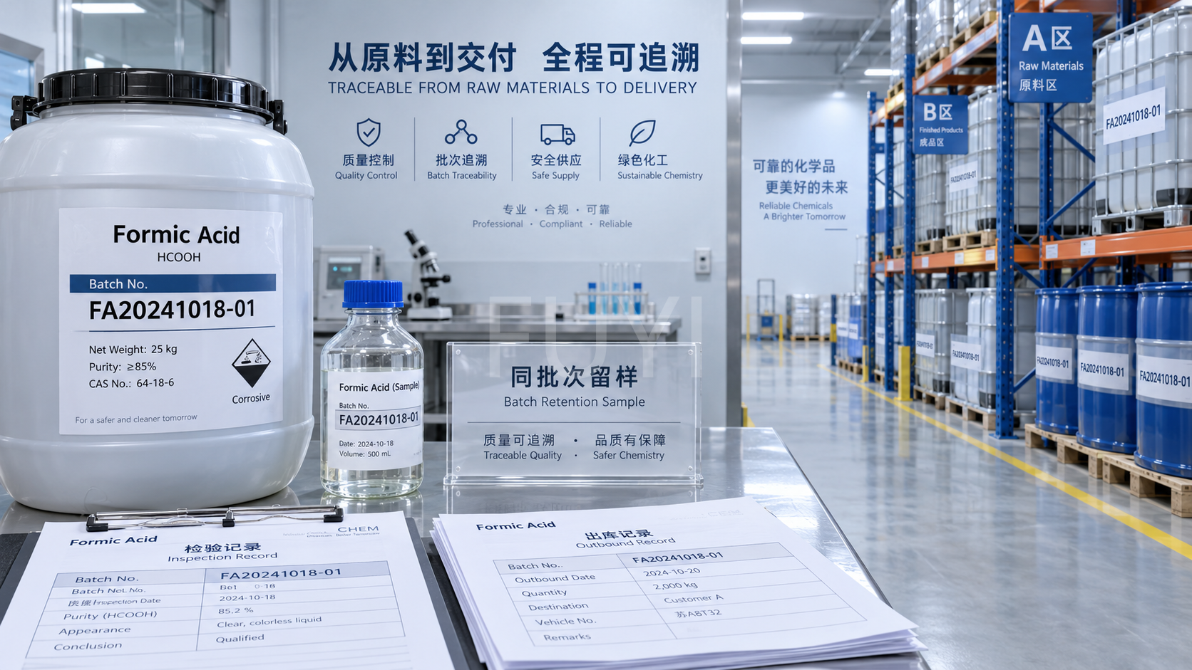 How to verify a formic acid producer's batch traceability How to verify a formic acid producer's batch traceability