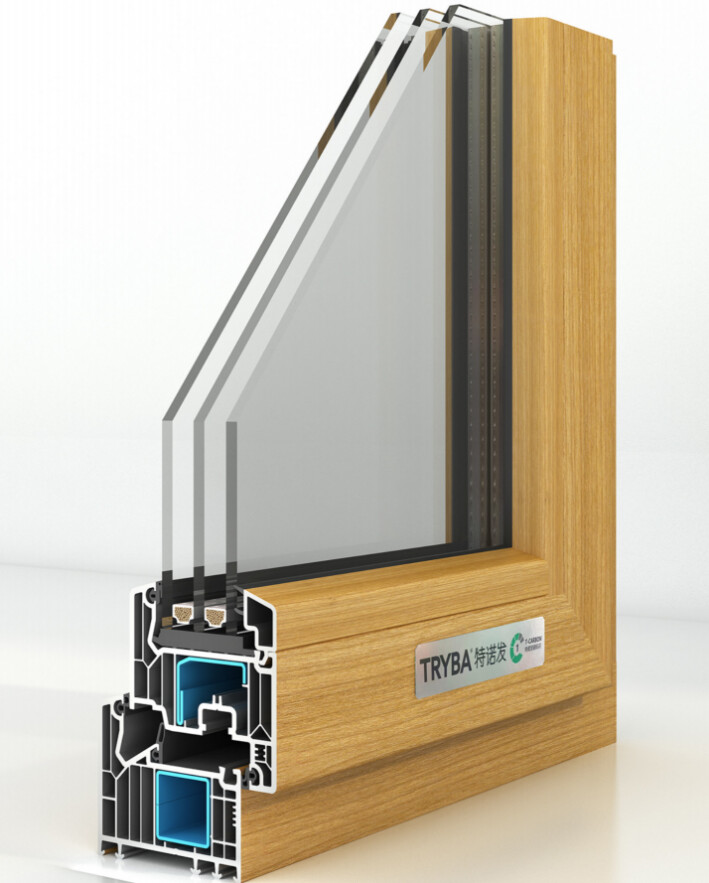 T82 7-Chambers uPVC Tilt and Turn Window for Passive House