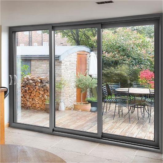 D136 Triple-Track Aluminum Sliding Door