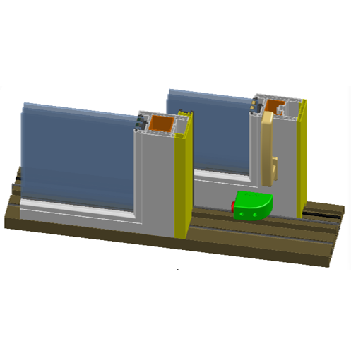 E195 5-chambers uPVC/Vinyl lift and slide door