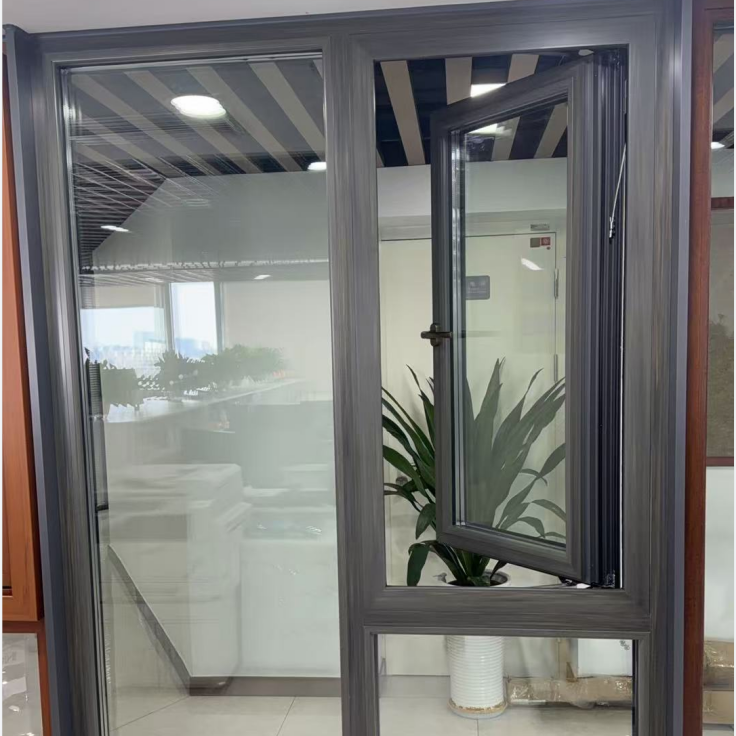 85 Series Aluminum Wood Outward Opening Casement Windows