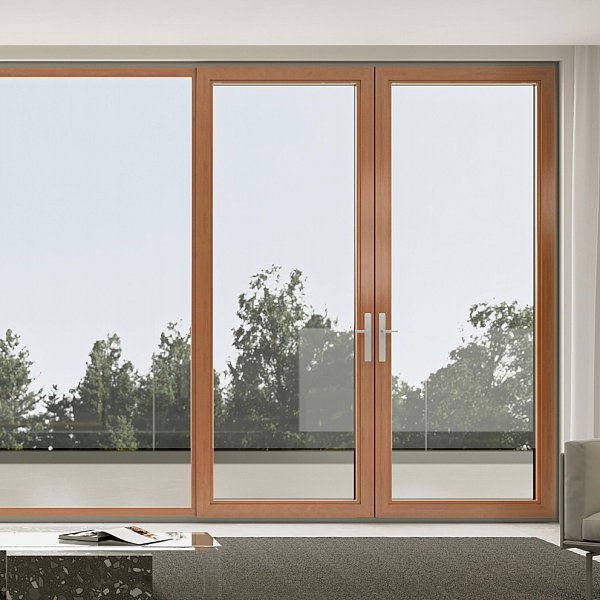85 Series Aluminum Wood  Casement Doors