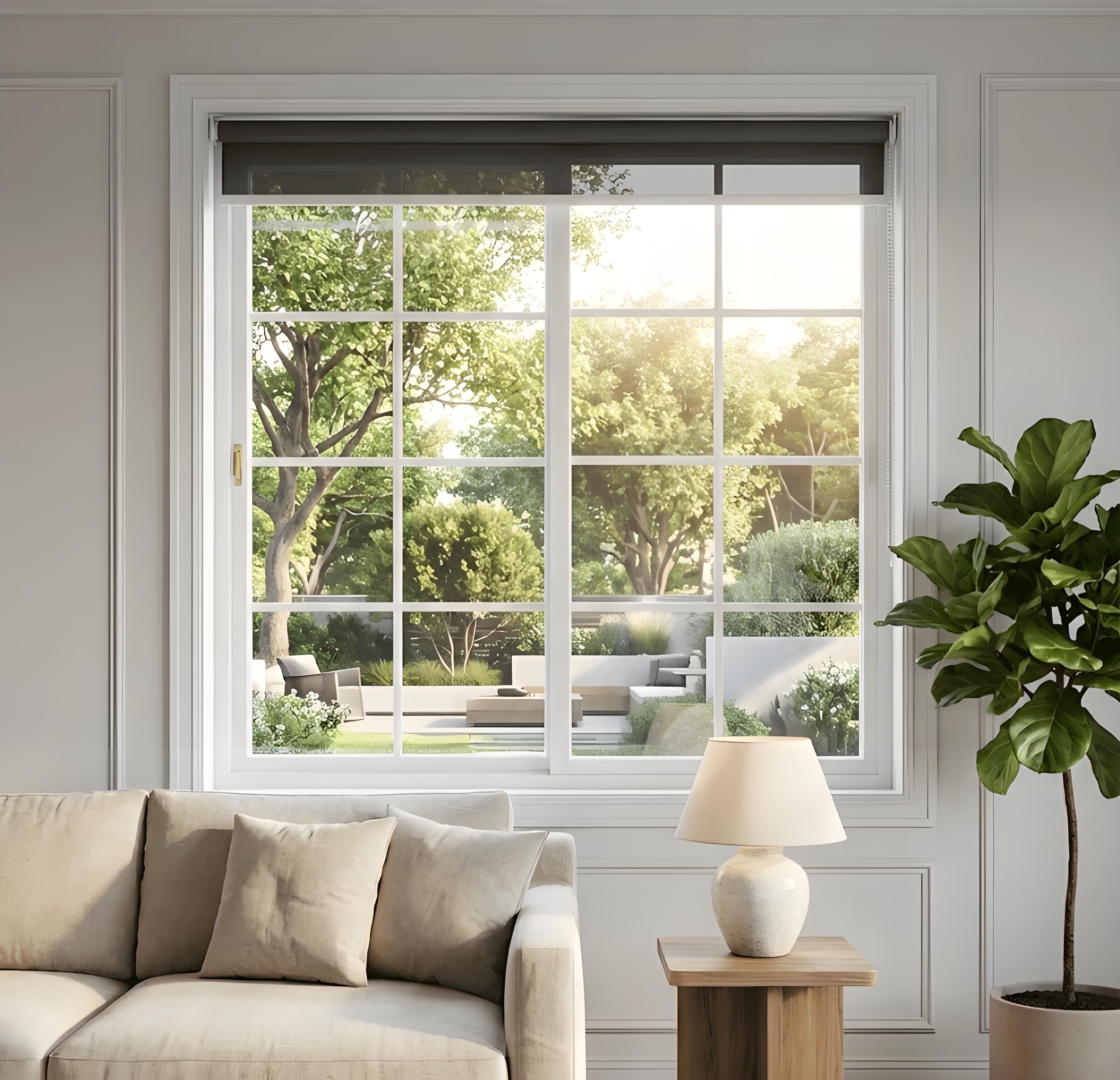 105 UPVC/Vinyl Grill Design Sliding Window 