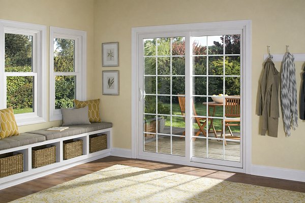 135 High-performance UPVC/Vinyl Sliding Door with Grill Design