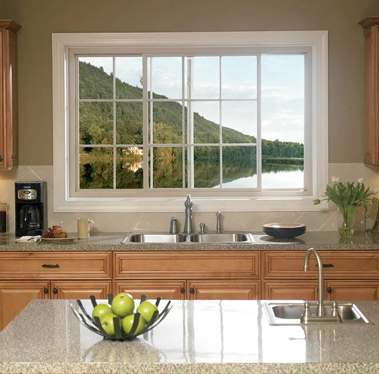 90 UPVC/Vinyl Sliding Windows with integrated nail fin
