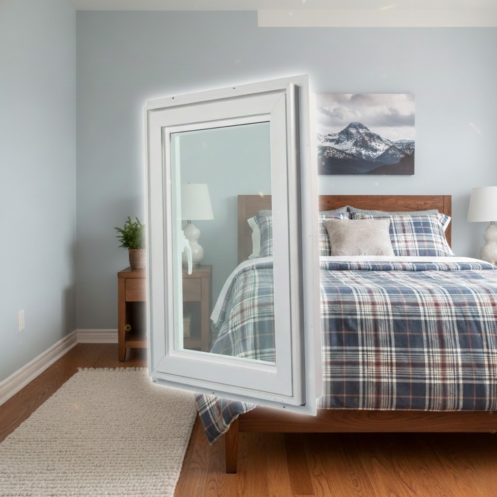 AG80 7-Chambers uPVC/Vinyl Tilt and Turn Window with Nailing Flange