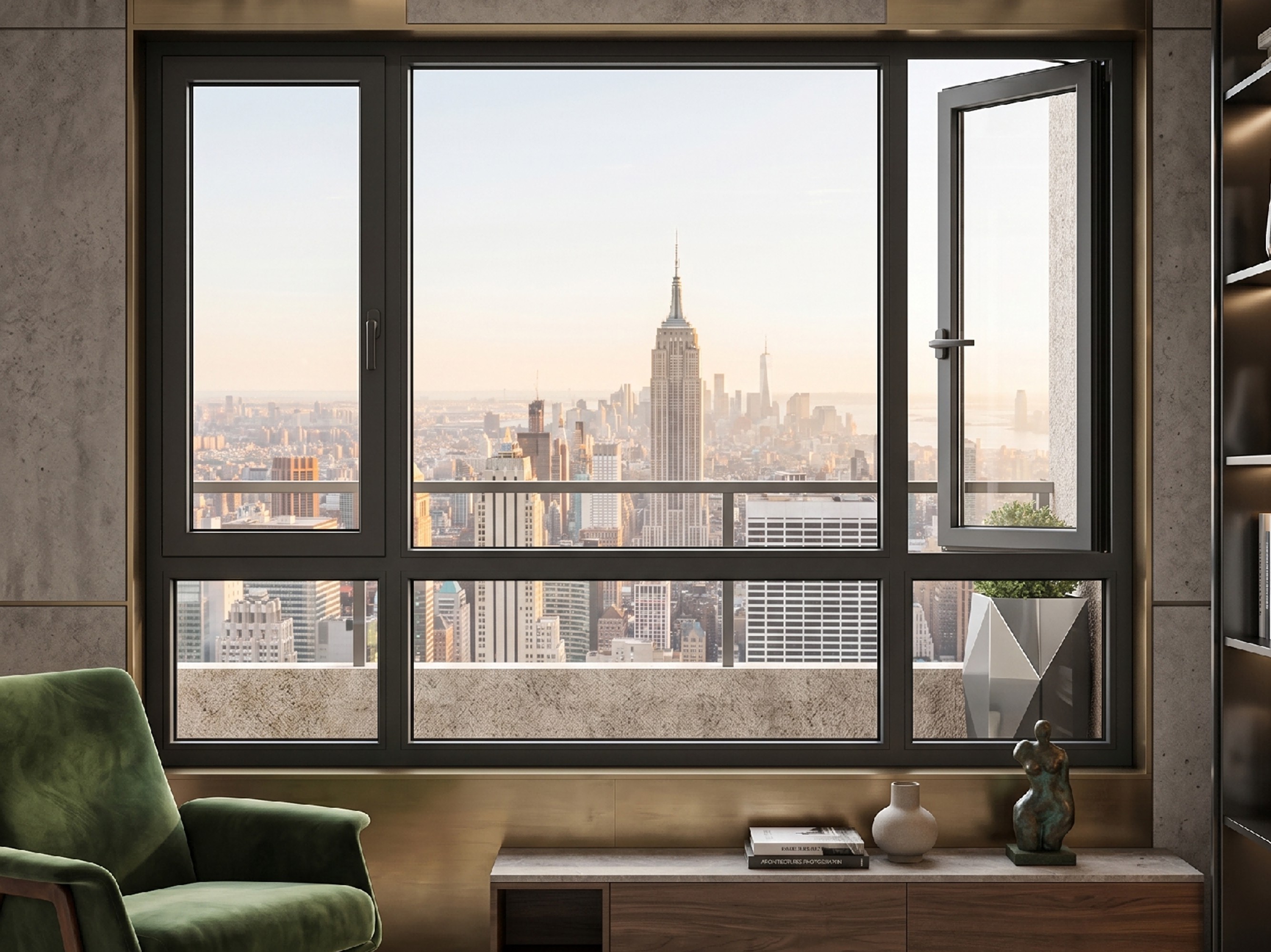 GR85 Passive Fiberglass Reinforced Polyurethane (FRPU) Outward-opening Casement Window GR85 Passive Fiberglass Reinforced Polyurethane (FRPU) Outward-opening Casement Window