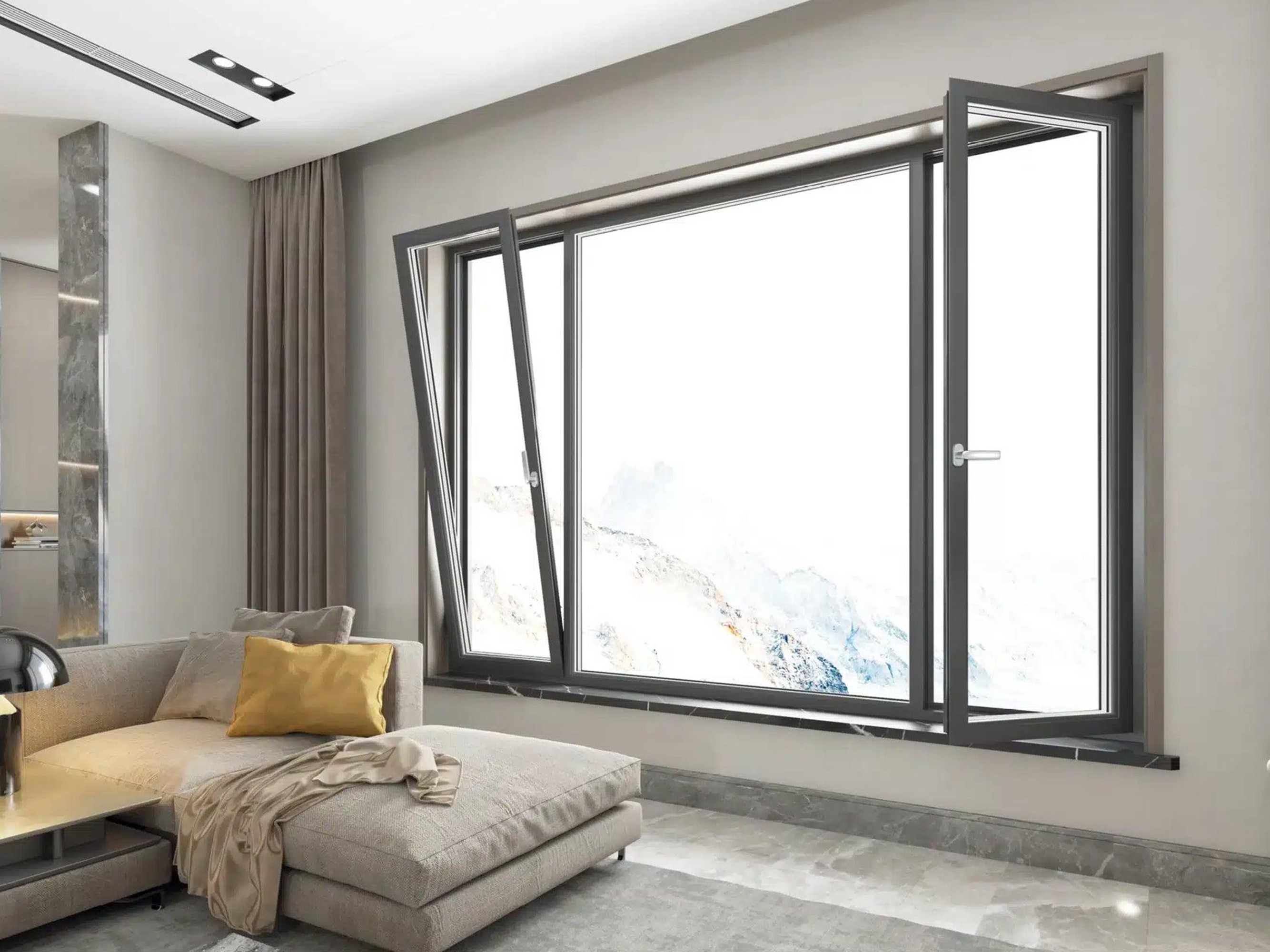 B85  Modern Style Aluminum Tilt and Turn Window 