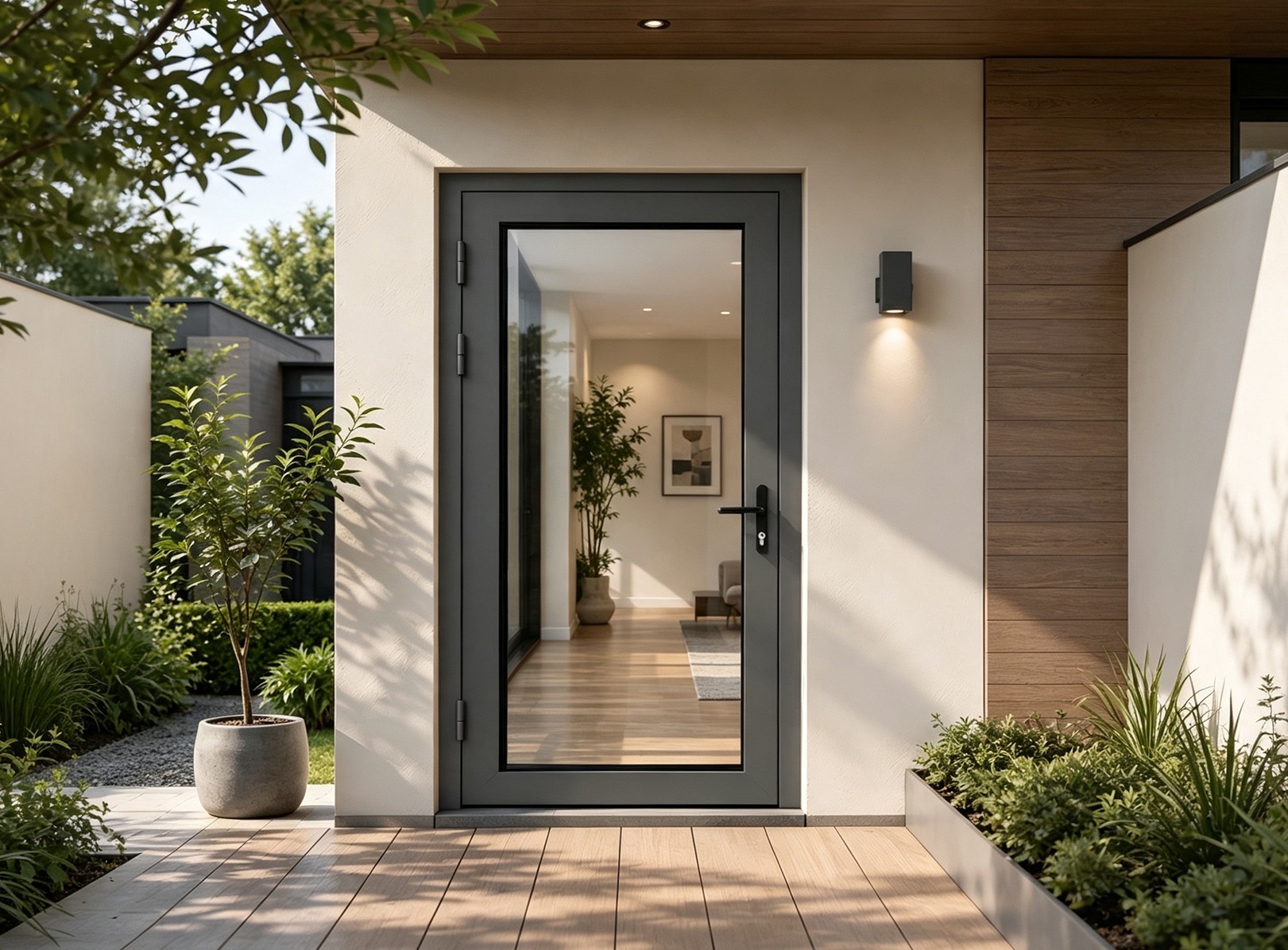 GR65 Narrow Framed Fiberglass Reinforced Polyurethane Casement Doors