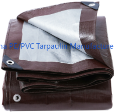 Brown and Sliver PE Tarp Sheet