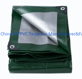 Green and Sliver PE Tarp Sheet