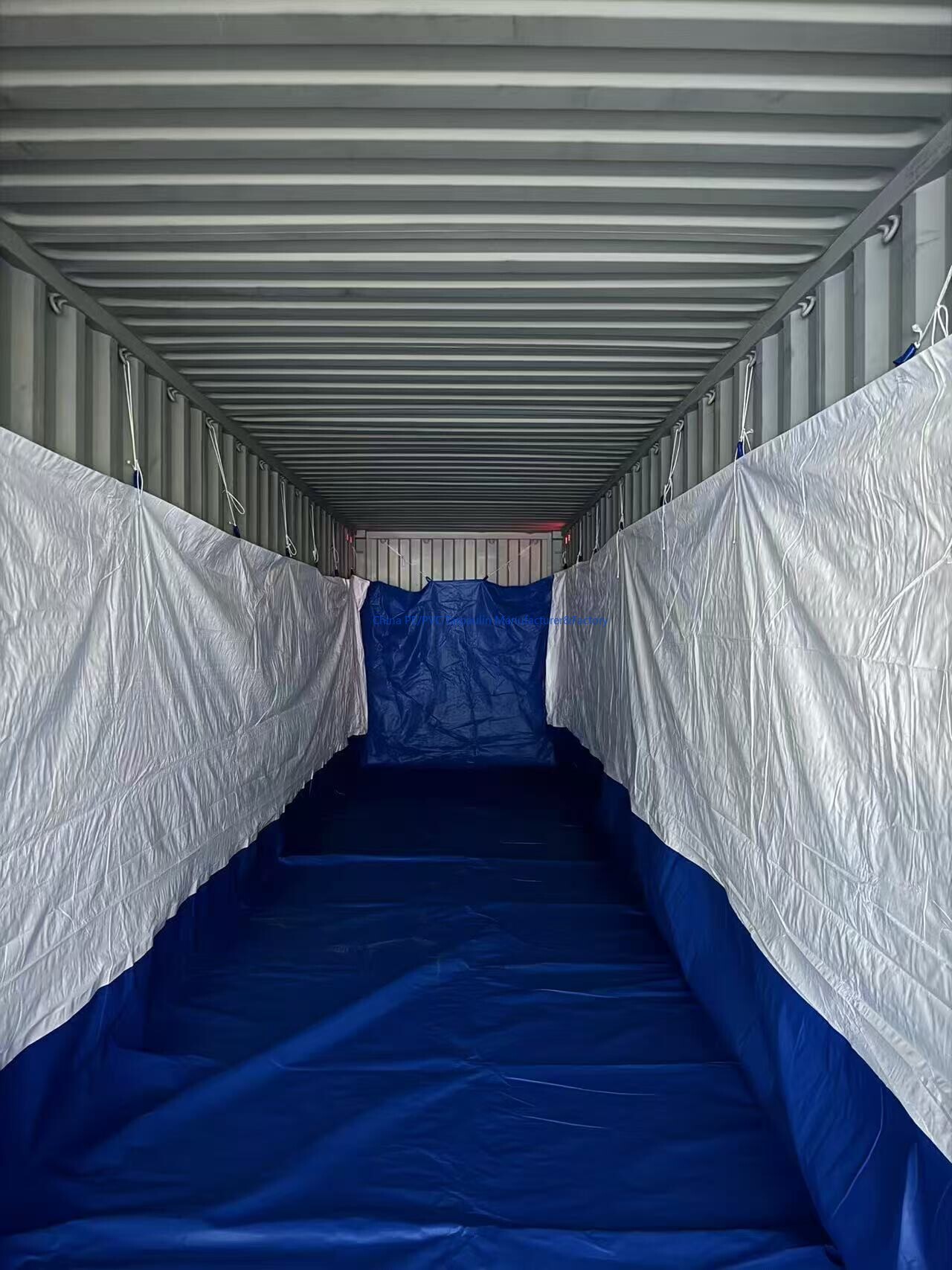 White and Blue Contianer Liner