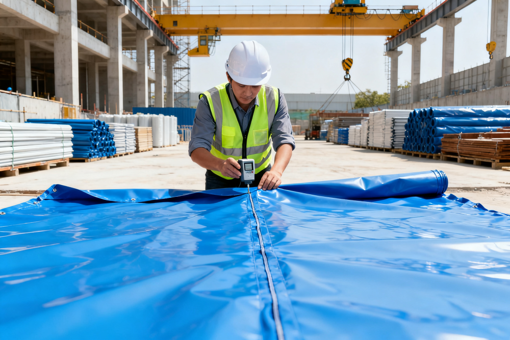 How to interpret Worldtrust PE Tarpaulin quality review for procurement decision in construction industry?