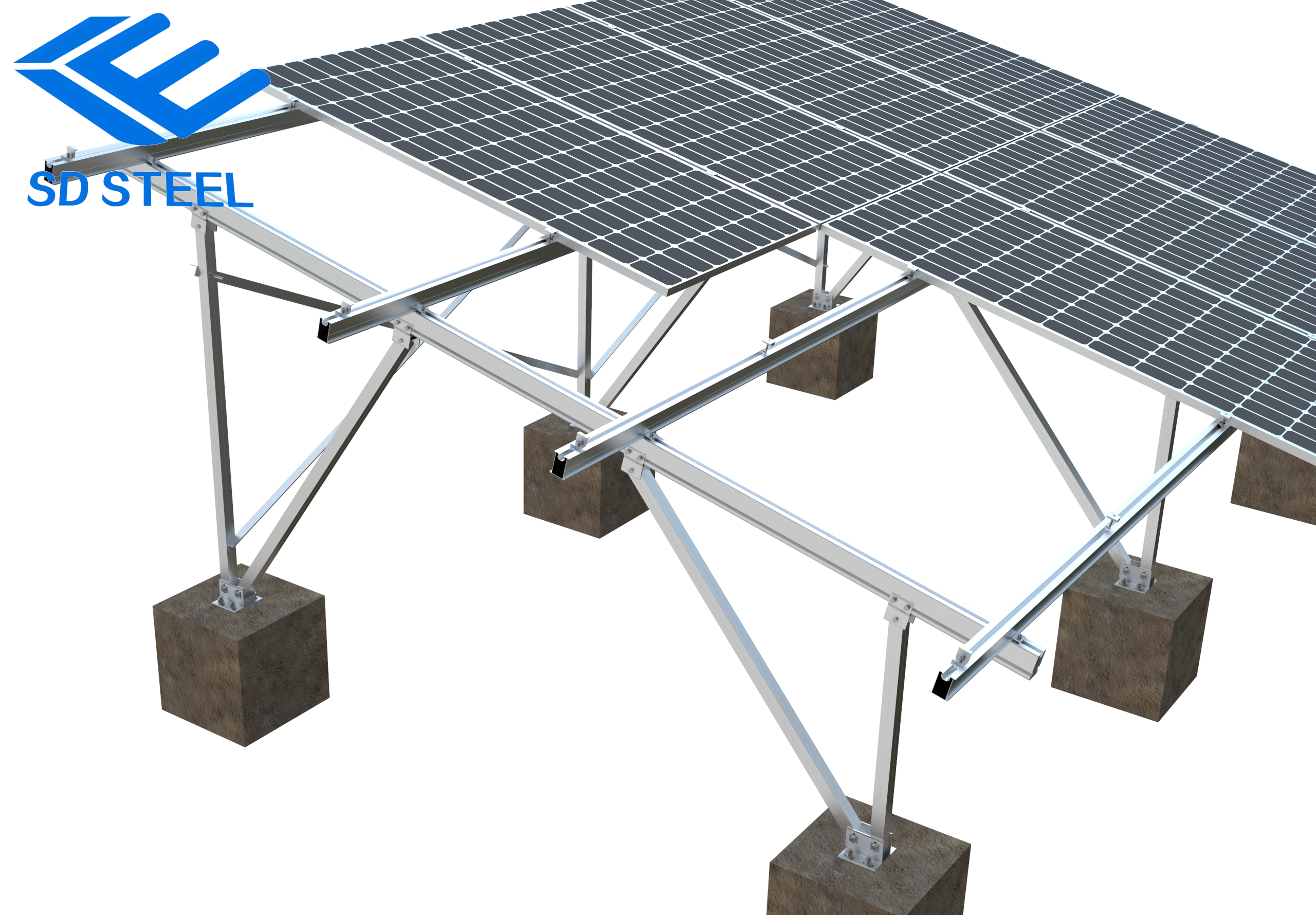 نظام تركيب الألواح الشمسية الأرضي