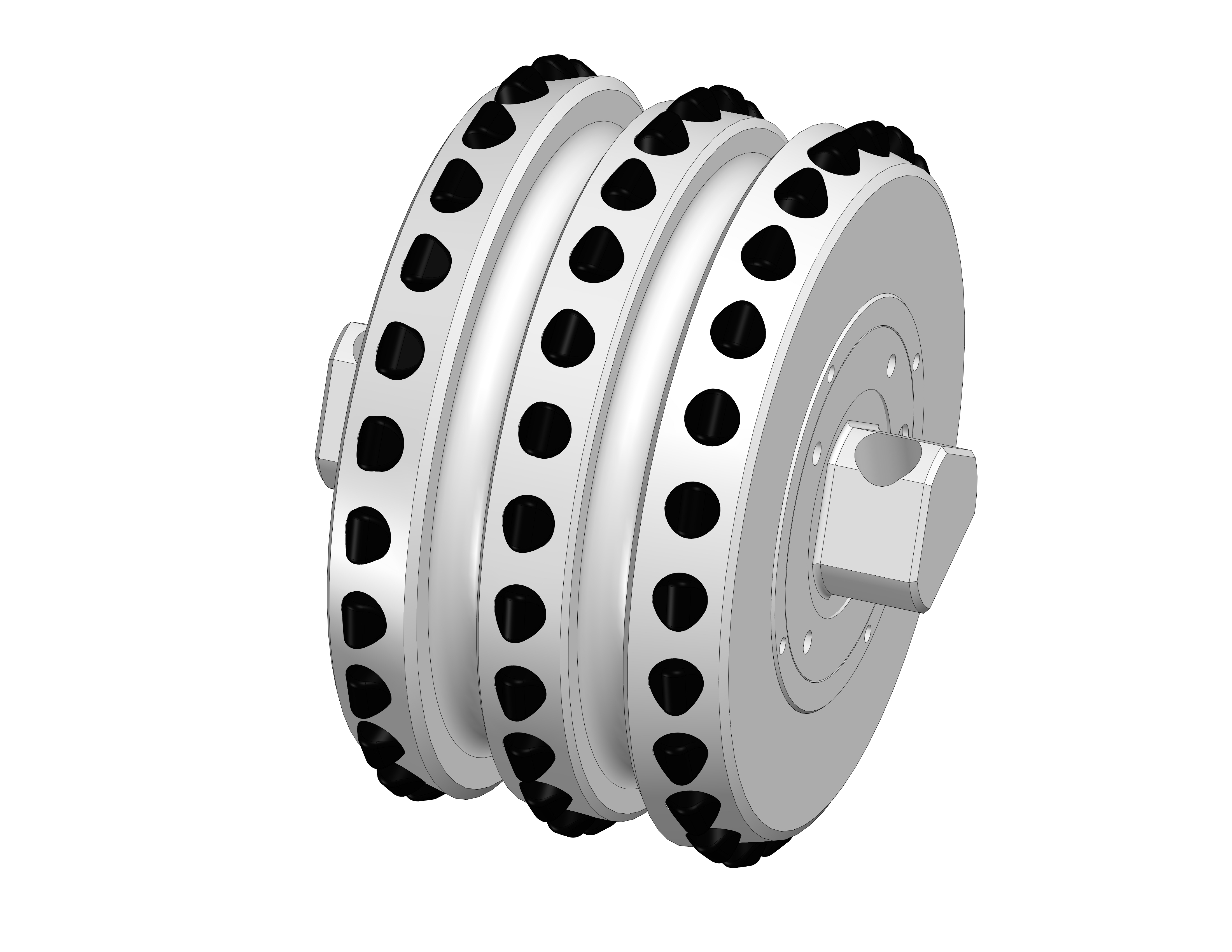 10-Inch Triple-Flute Toothed Hob