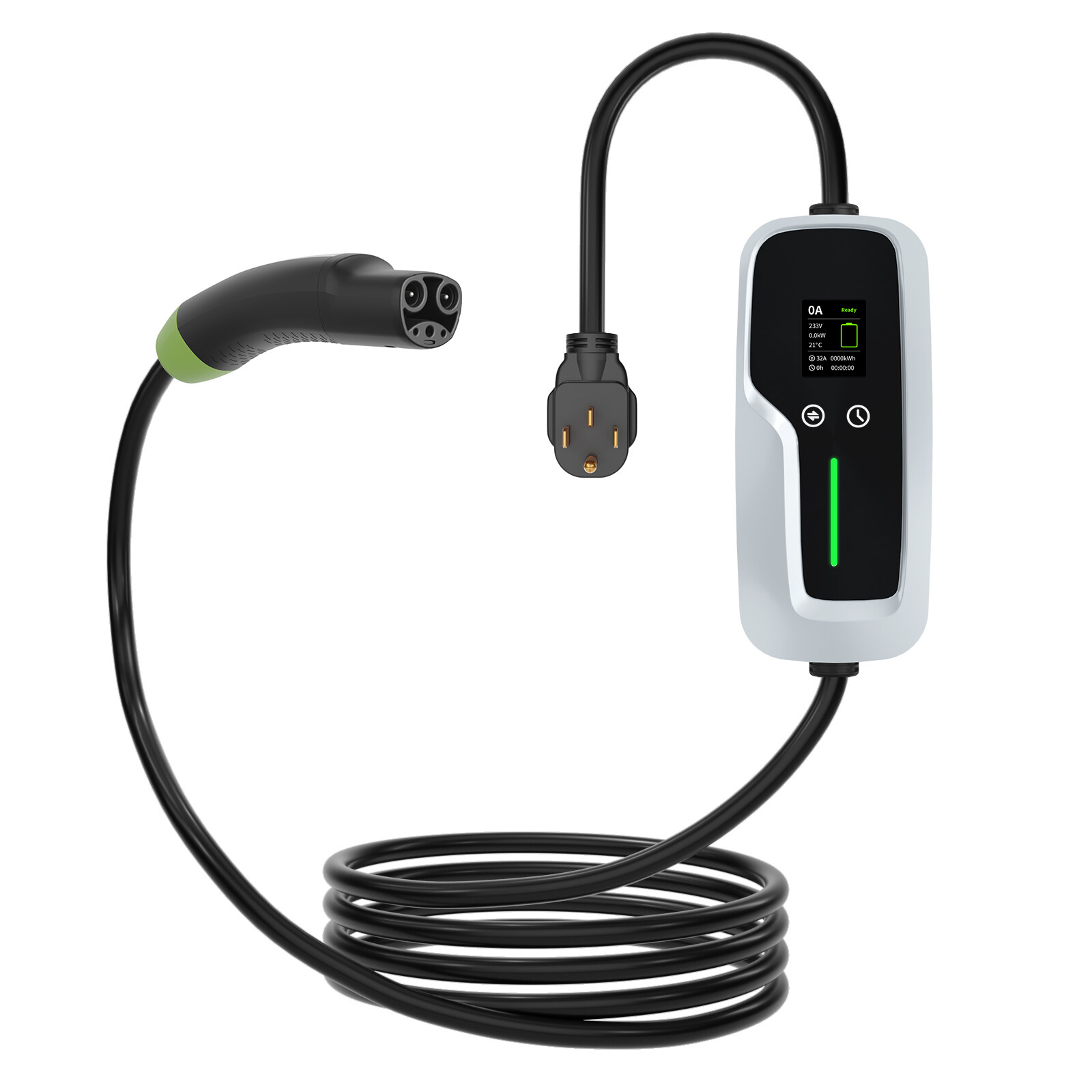 NACS Portable EV Charger 9.6kw with LCD Screen