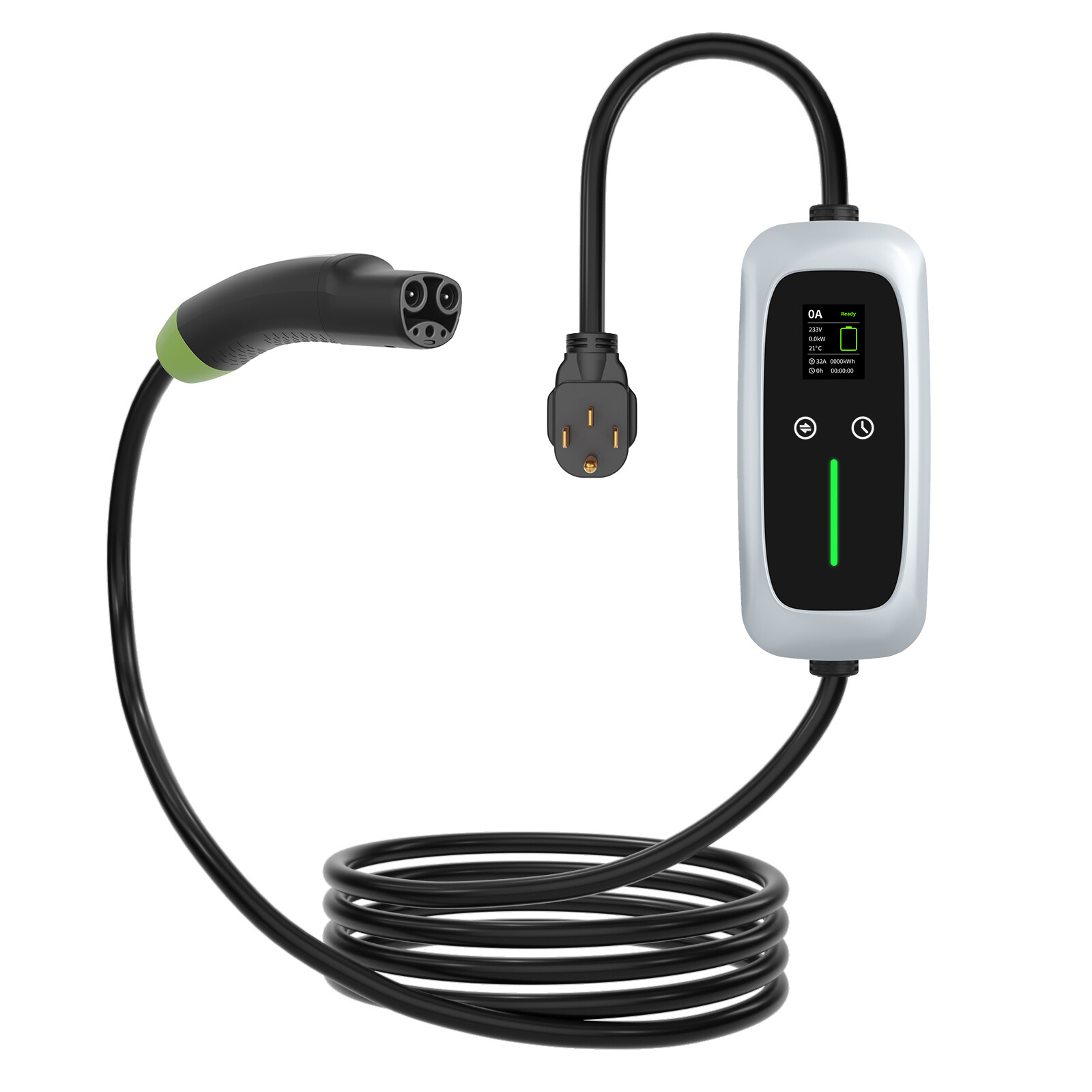 NACS Portable EV Charger 9.6kw with LCD Screen