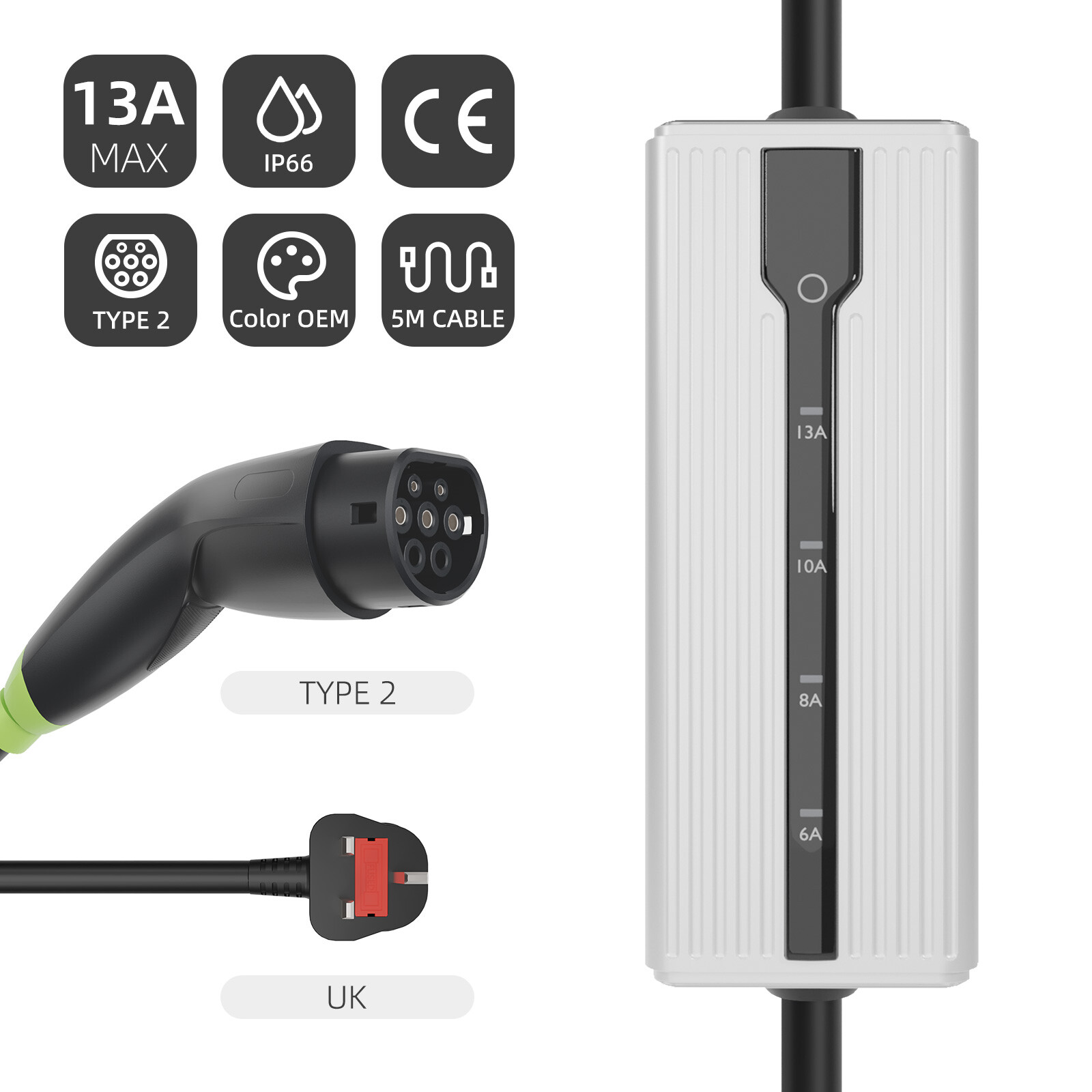 Type 2 Portable EV Charger without Screen - SoapBox