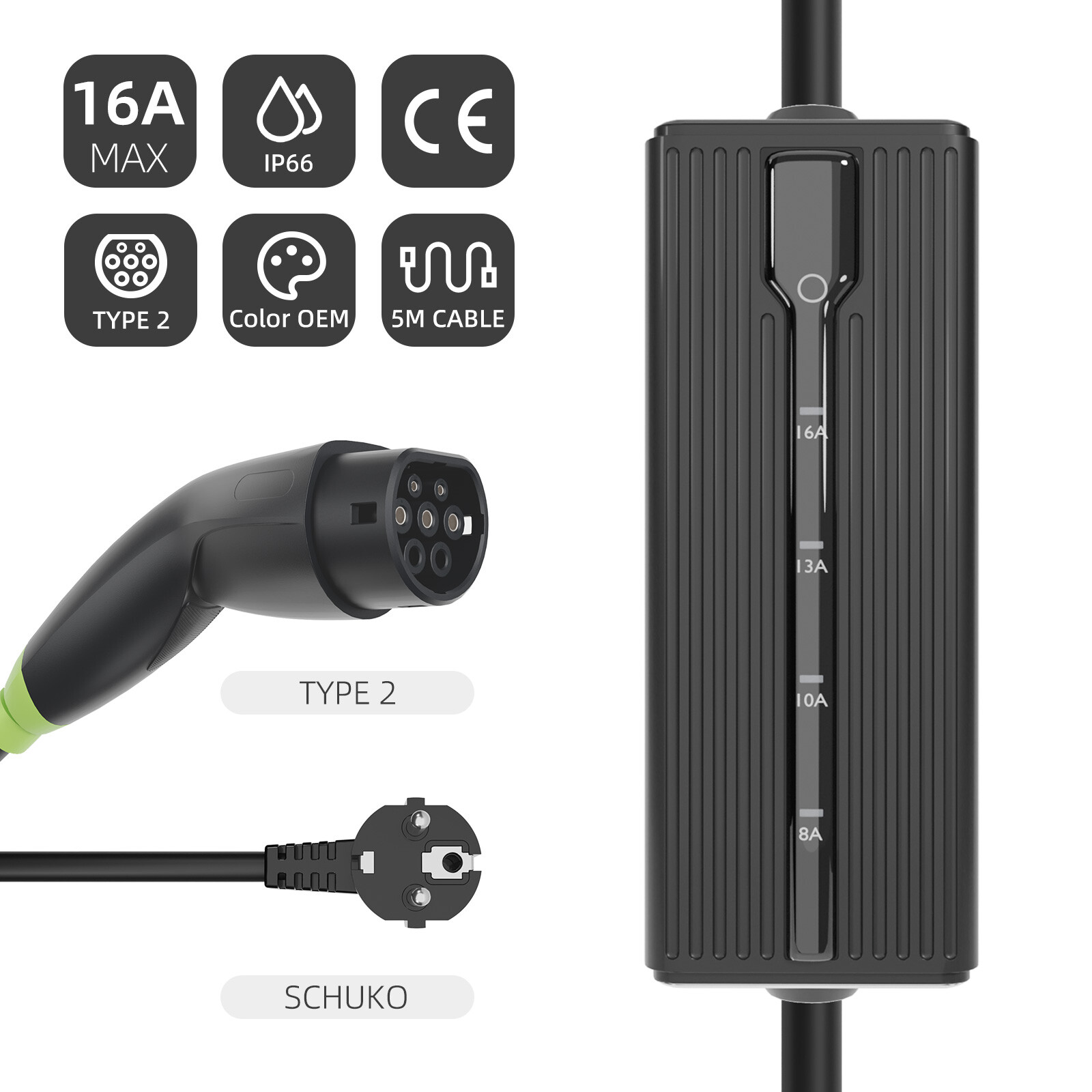 Type 2 Portable EV Charger without Screen - SoapBox