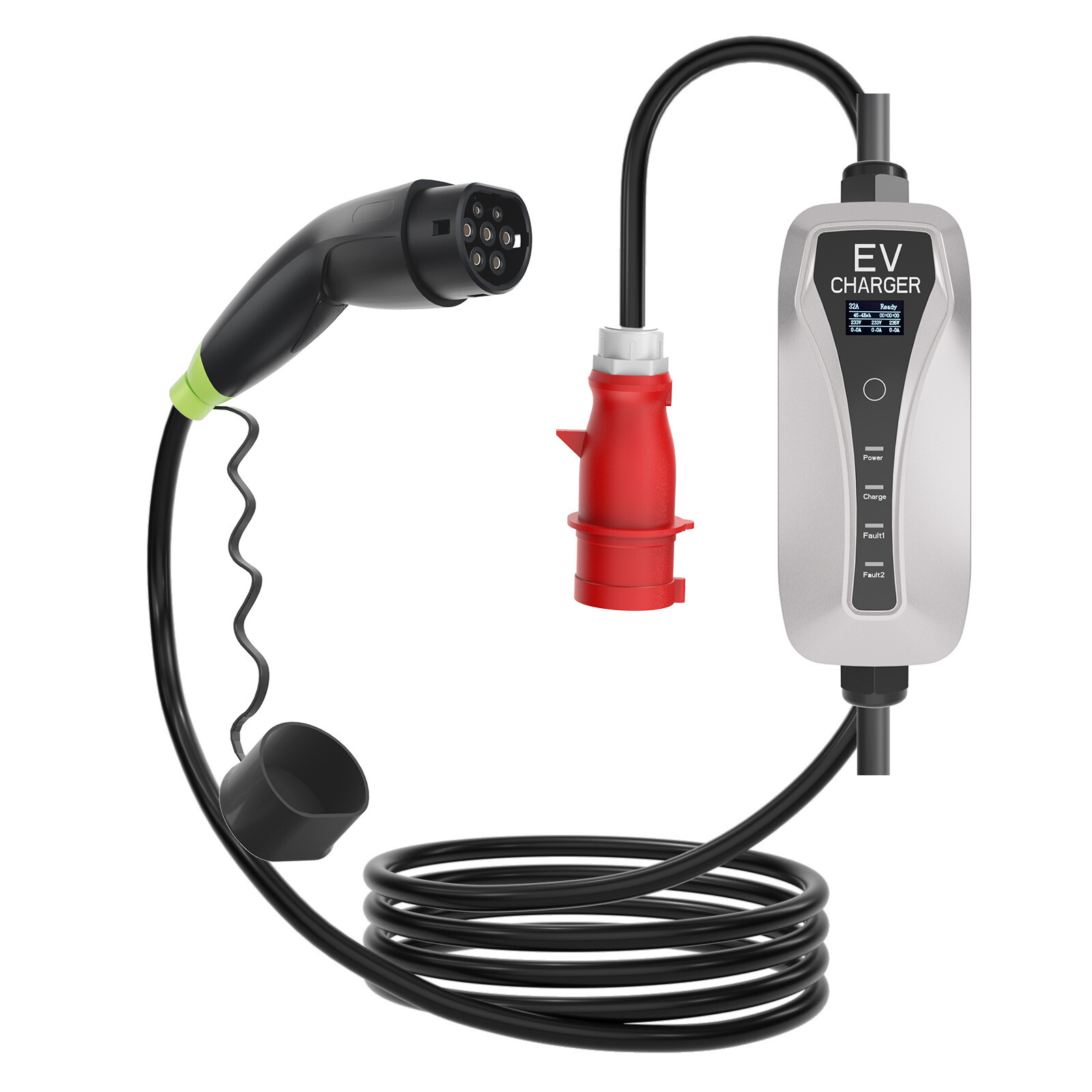 Type 2 22kw 3 phase Portable EV Charger