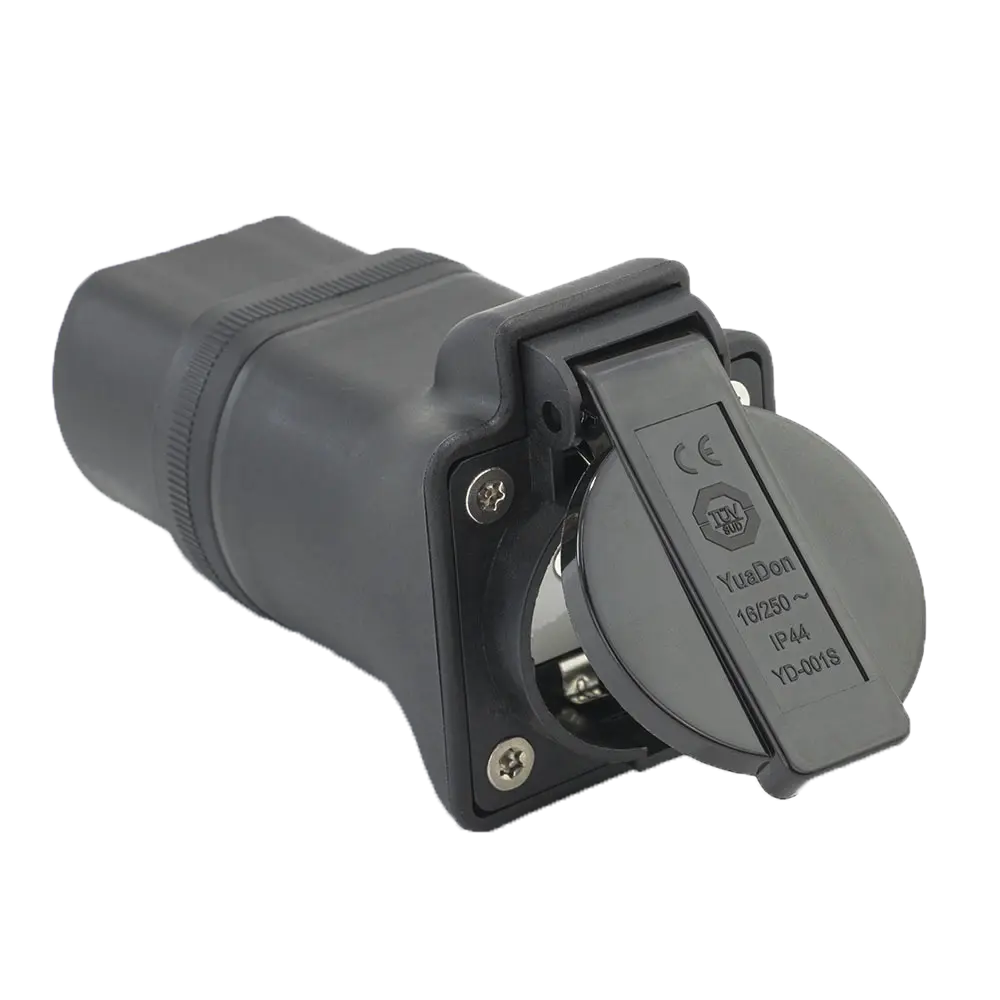 Type 2 to Schuko discharge adapter
