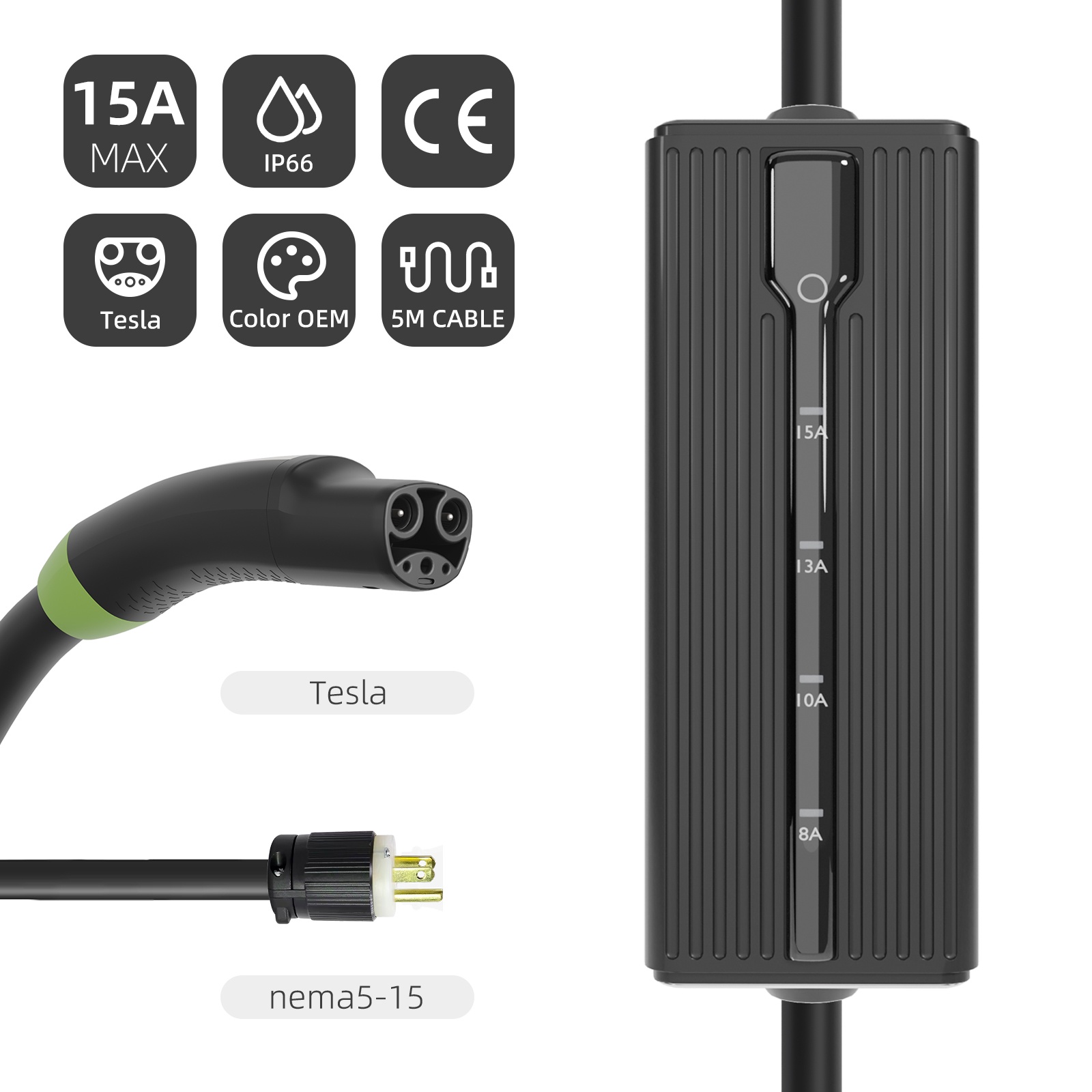 NACS Portable EV Charger 3.7kw - SoapBox