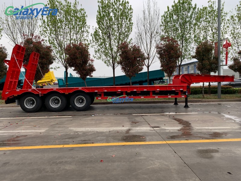 Semi-remorque plateforme basse 4 essieux 100 tonnes