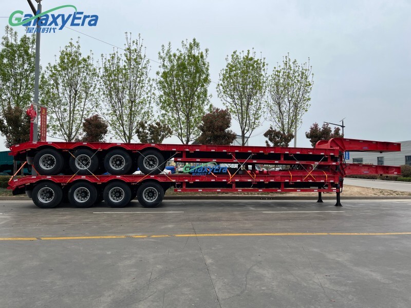 Semi-remorque plateforme basse 4 essieux 100 tonnes