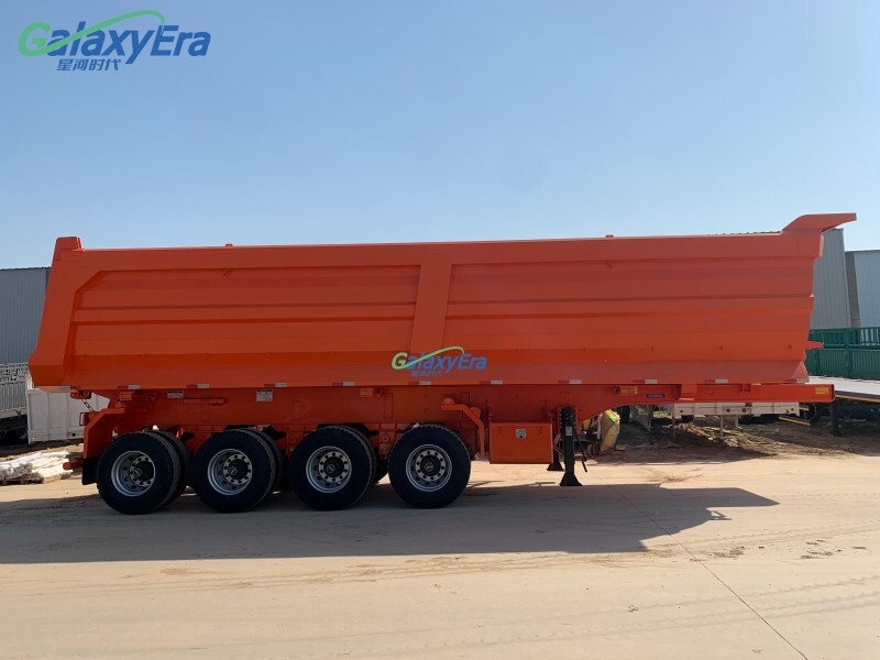 35Cbm Semi-remorque benne basculante à 4 essieux