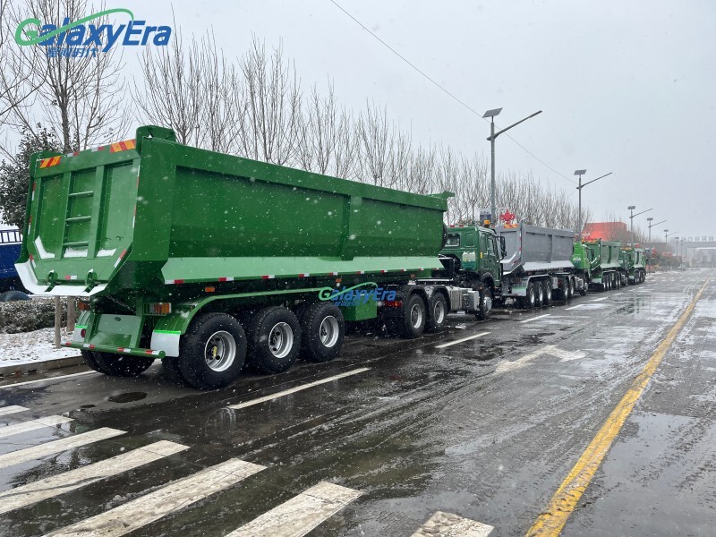 Semi-remorques à benne basculante à 3 essieux