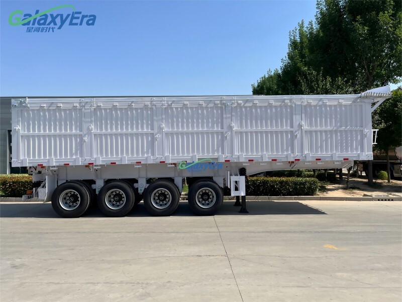 Semi-remorque à benne basculante latérale 3 essieux