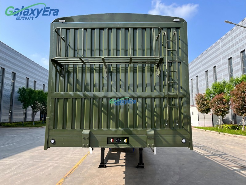 Remorque semi-porteuse à claire-voie