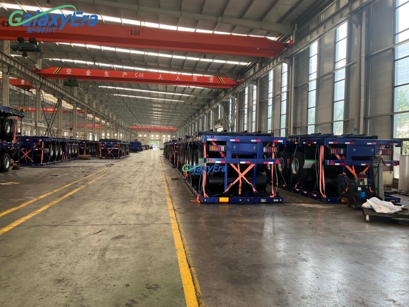 Remorque de camion de fret à clôture à 4 essieux