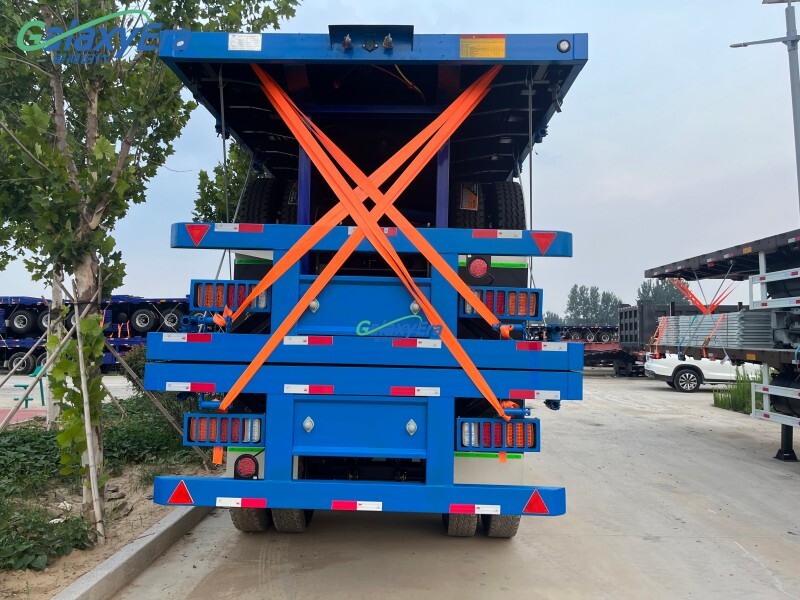 Remorque de camion de fret à clôture à 4 essieux