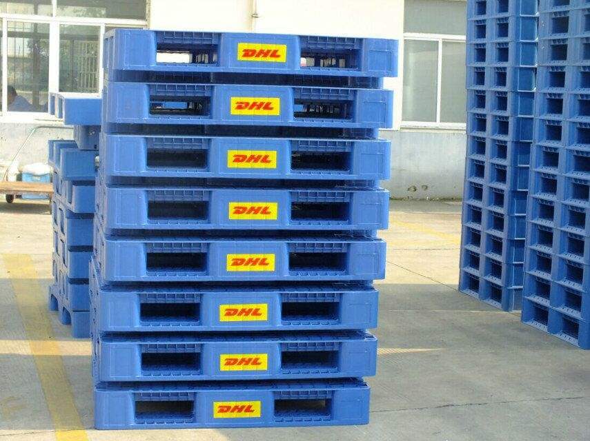 Palé de Plástico Euro Resistente y Duradero de HDPE Reciclado Barato para Exportación de Un Solo Uso Apilable