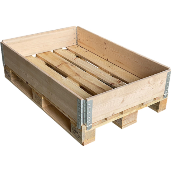 Palé de madera plegable caja de madera con bisagras