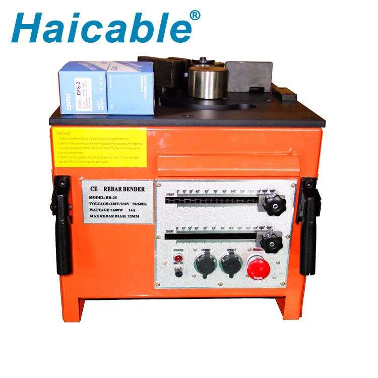 Doblador eléctrico de barras de refuerzo RB-25 con diámetro máximo de 25 mm
