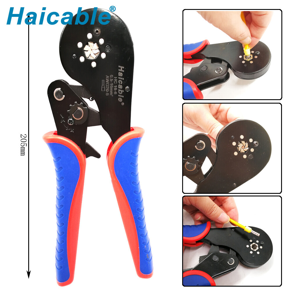 Herramientas de Crimpado para Fundas Terminales y Ferrulas para Cables HC16-6