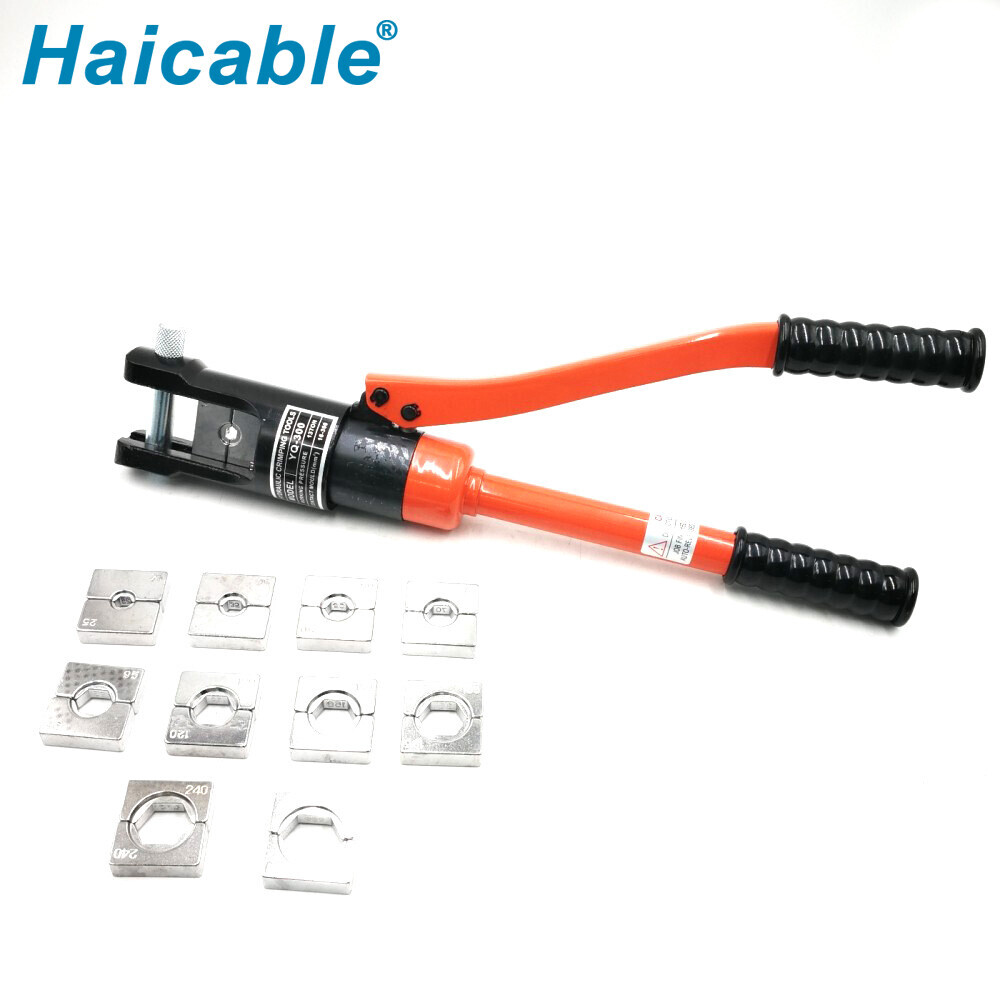Herramienta de crimpado YQ-300 con cabeza H bloqueada por pernos para secciones de 16-300mm²