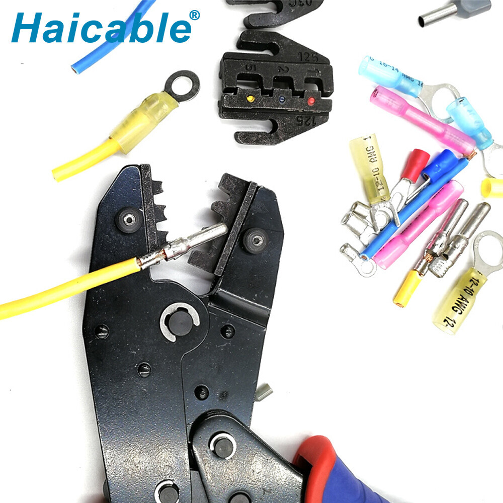 KIT-03C Juego de herramientas para crimpar terminales con dados intercambiables para alambres y cables
