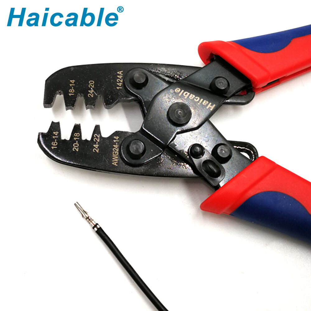 Herramienta de crimpado para terminales de barril abierto 24-14AWG LX-124A